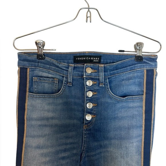 Veronica Beard Carolyn 10" Baby Boot Tuxedo Stripe 27 - Picture 6 of 11